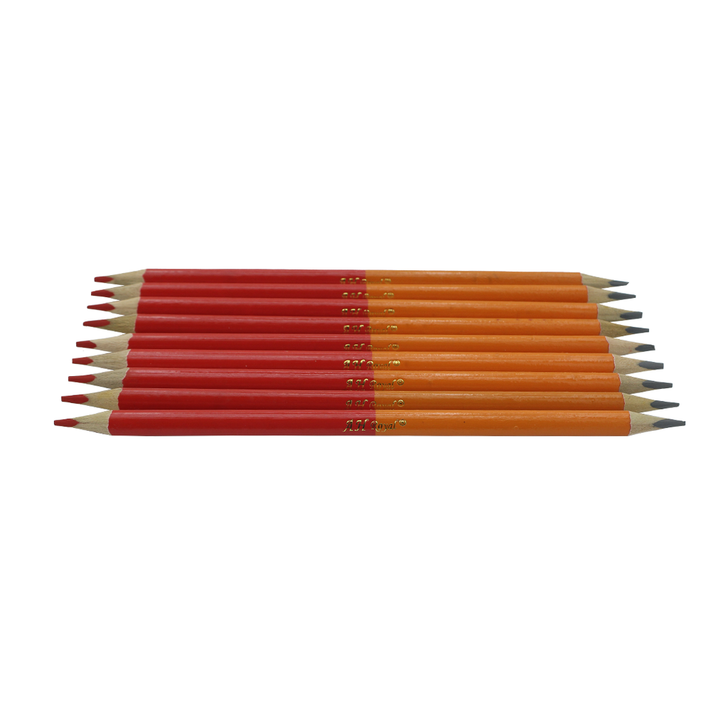LAPIZ AH ROYAL BICOLOR ROJO MINA GRUESA [PAC2203]