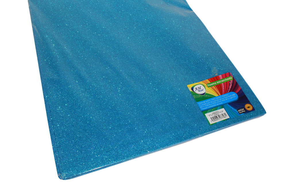 FOAMY 4 CARTAS AH ROYAL ESCARCHADO AZUL CLARO X 10 UNDS [AH29100315-AH21100315]
