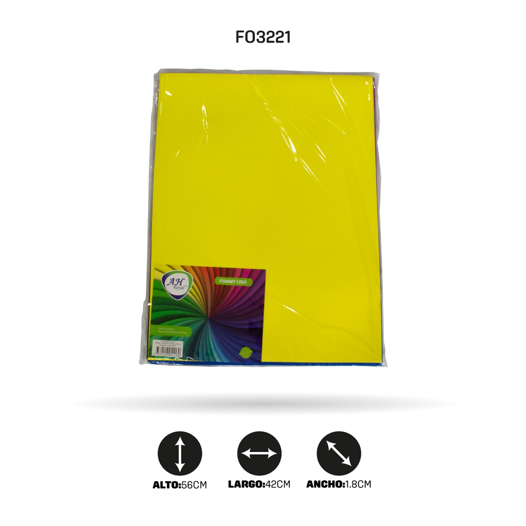 FOAMY 4 CARTAS AH ROYAL LISO SURTIDO X 10 UNDS [AH28100015]
