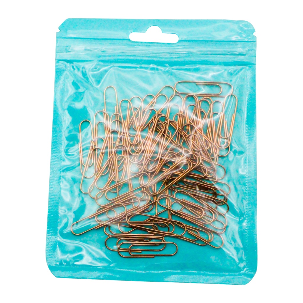 CLIP DE PAPEL COLO COBRE EN  BLISTER  28MM [PAC3542]