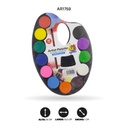 PALETA ARTISTICA O ACUARELA GRANDE X 12 COLORES  [PAC2391-17591]