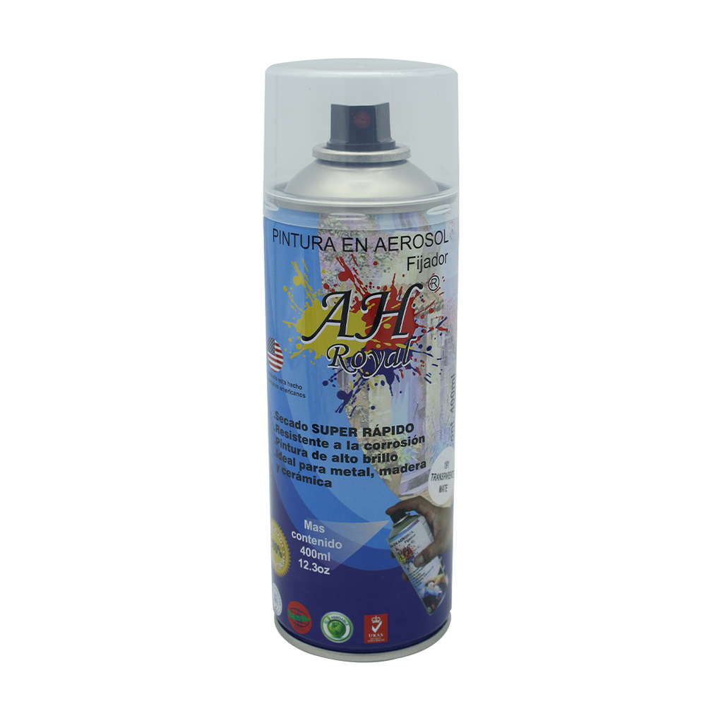 PINTURA AEROSOL AH ROYAL TRANSPARENTE MATE 400 ML [HT40215A]