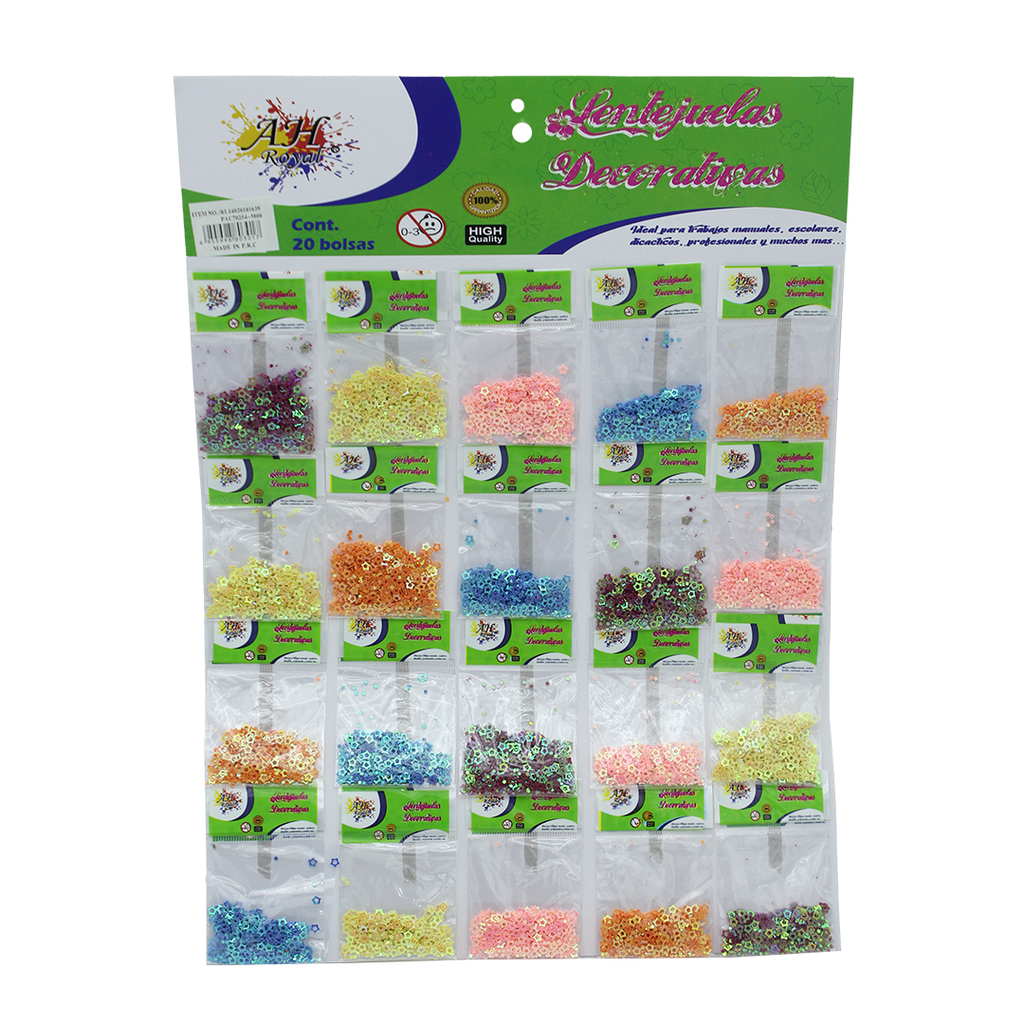 LENTEJUELAS AH ROYAL SET X20 [PAC70254-3800]