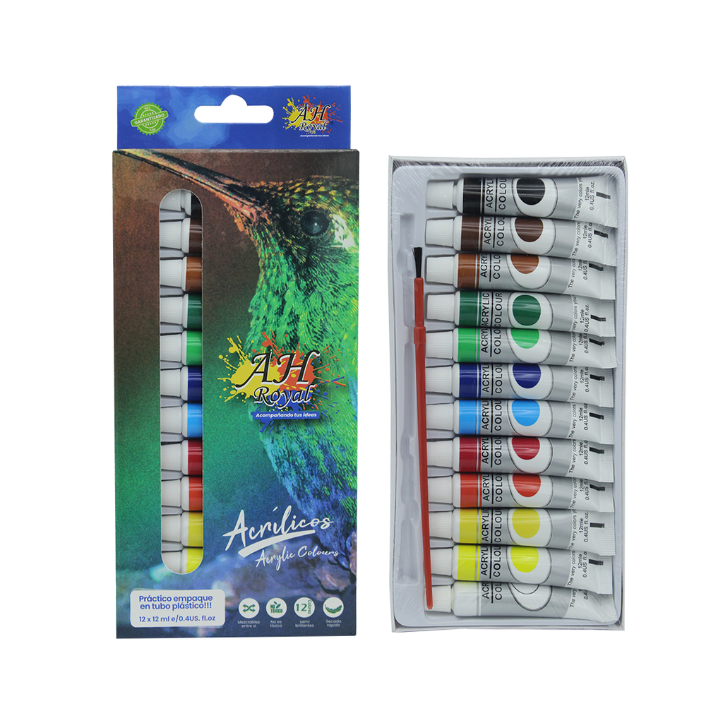 ACRILICO AHROYAL 12 COLORES [PAC70059-4010]