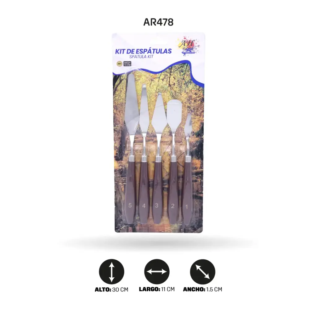 ESPATULA AH ROYAL METALICAS X 5 (1-5) [PAC30057-PAC4014]