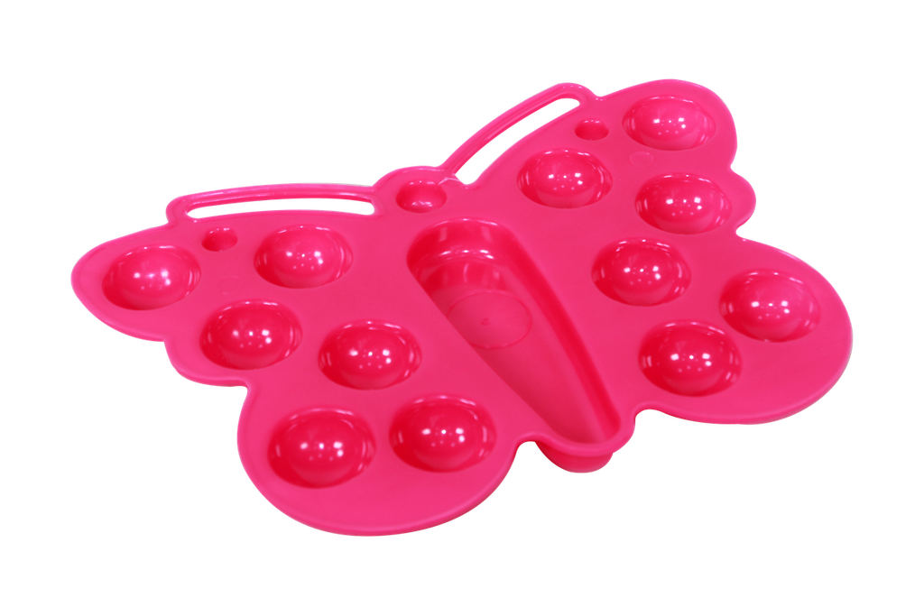 PALETA PLASTICA MARIPOSA DE COLORES []