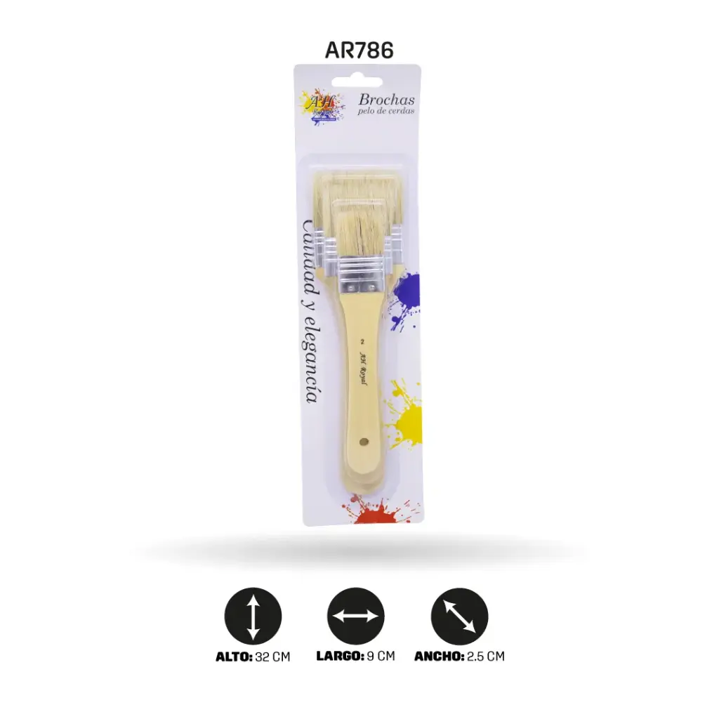 BROCHA AH ROYAL PELO EN CERDA X 3 [PAC2214-786-PAC2214]