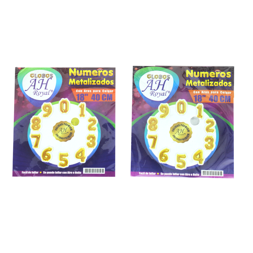 NUMEROS METALIZADOS DORADO Y PLATA NO.1 [PAC70611-4059]
