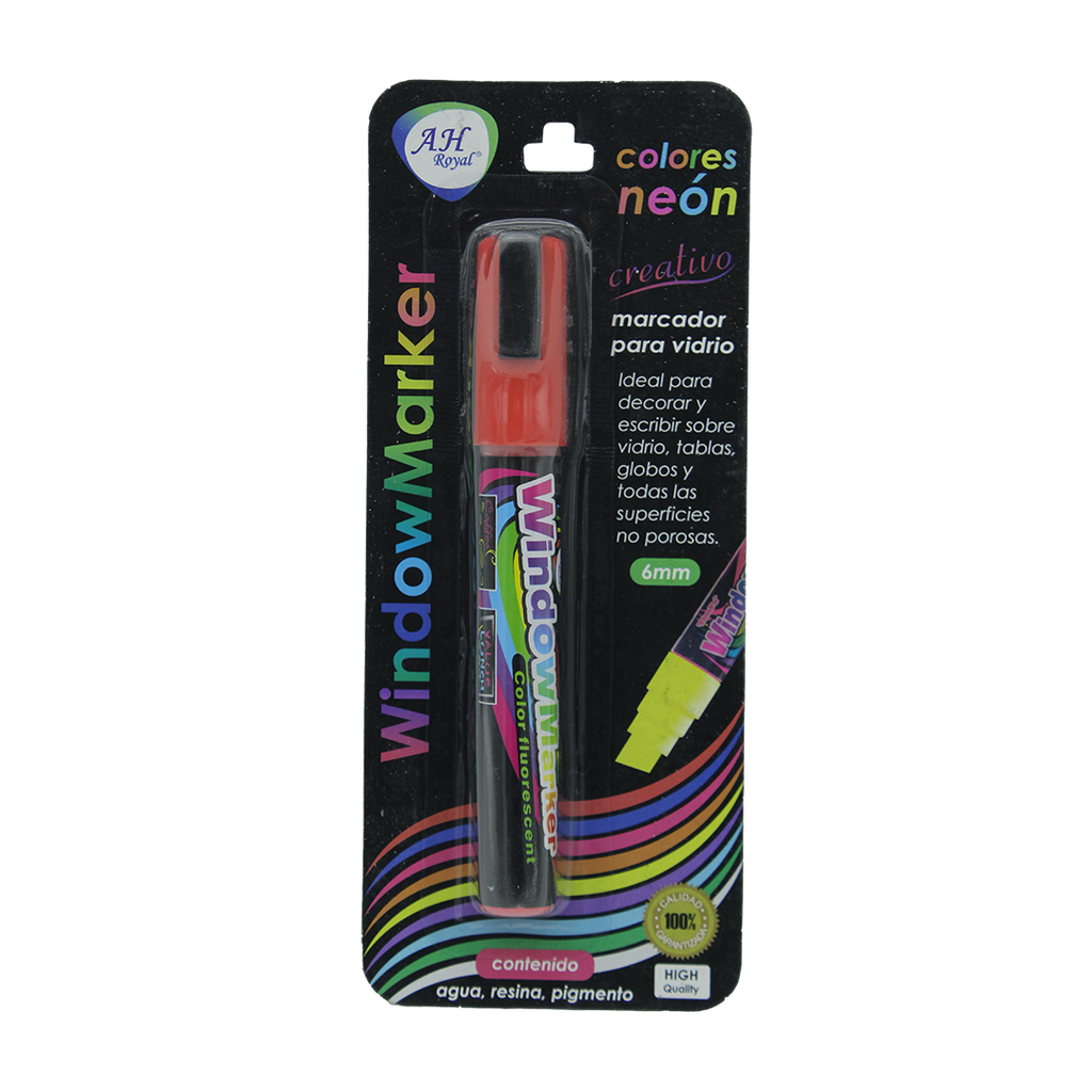 MARCADOR AH ROYAL PARA VENTANA CBM209/1 ROJO 6 MM [PAC2584]