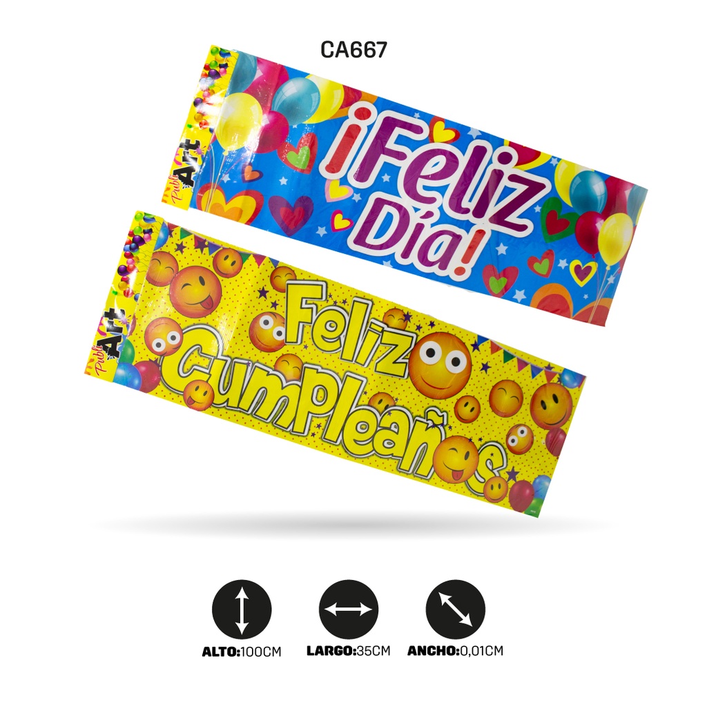 LETRERO FELIZ CUMPLEAÑOS GRANDE X350 []