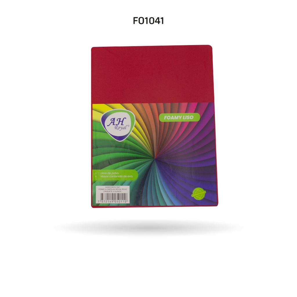 FOAMY 4 CARTA AH ROYAL ROJO X 10 UNDS [AH28103615-H20103615-PAC40119]