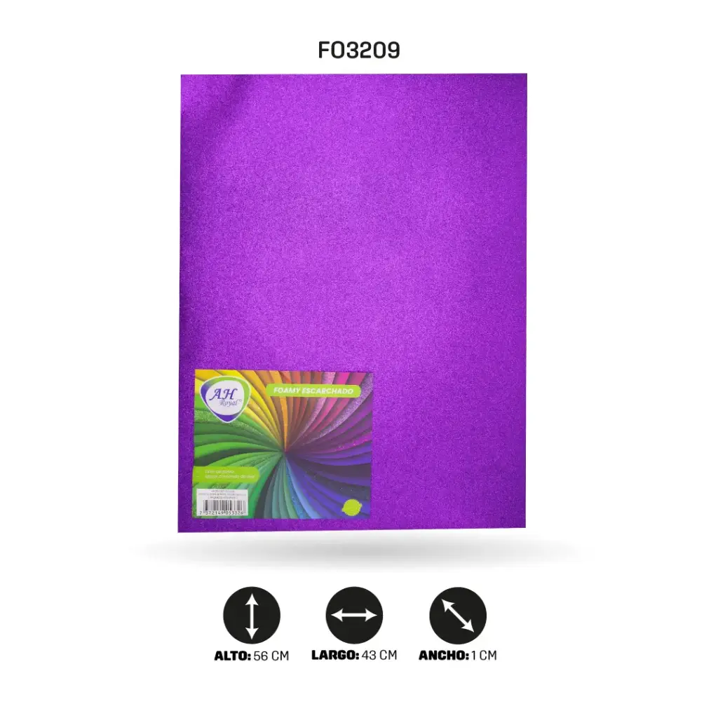 FOAMY 4 CARTAS AHROYAL ESCARCHADO LILA X 10 UNDS [AH29100715-3209-AH29100715]