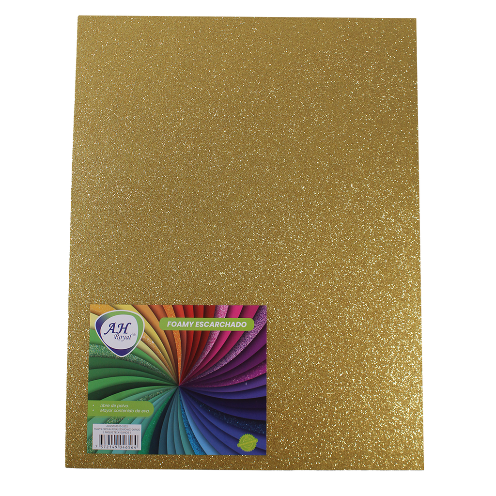 FOAMY 4 CARTA AH ROYAL ESCARCHADO DORADO X 10 UNDS [AH29101015-3252-AH29101015]