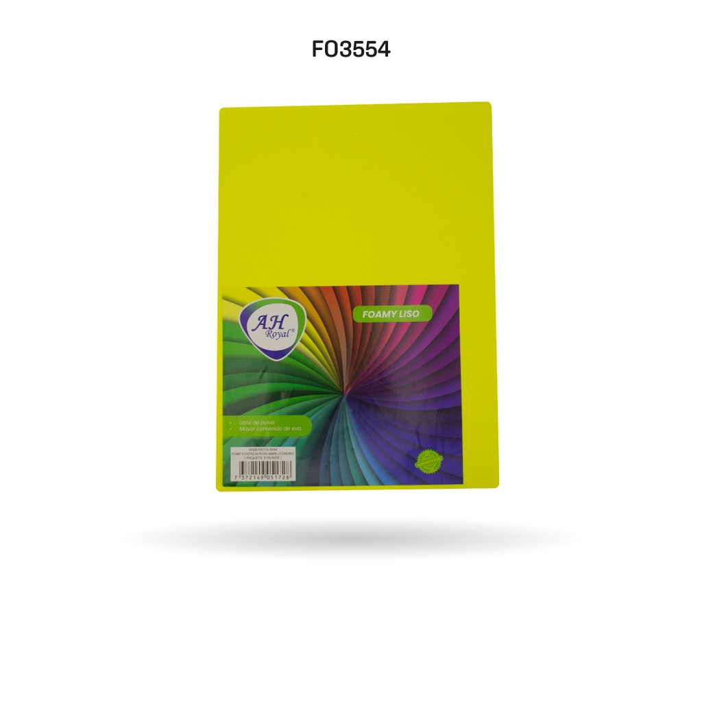 FOAMY 4 CARTAS AH ROYAL AMARILLO CANARIO X 10 UNDS [AH28100115-3554-AH28100115]