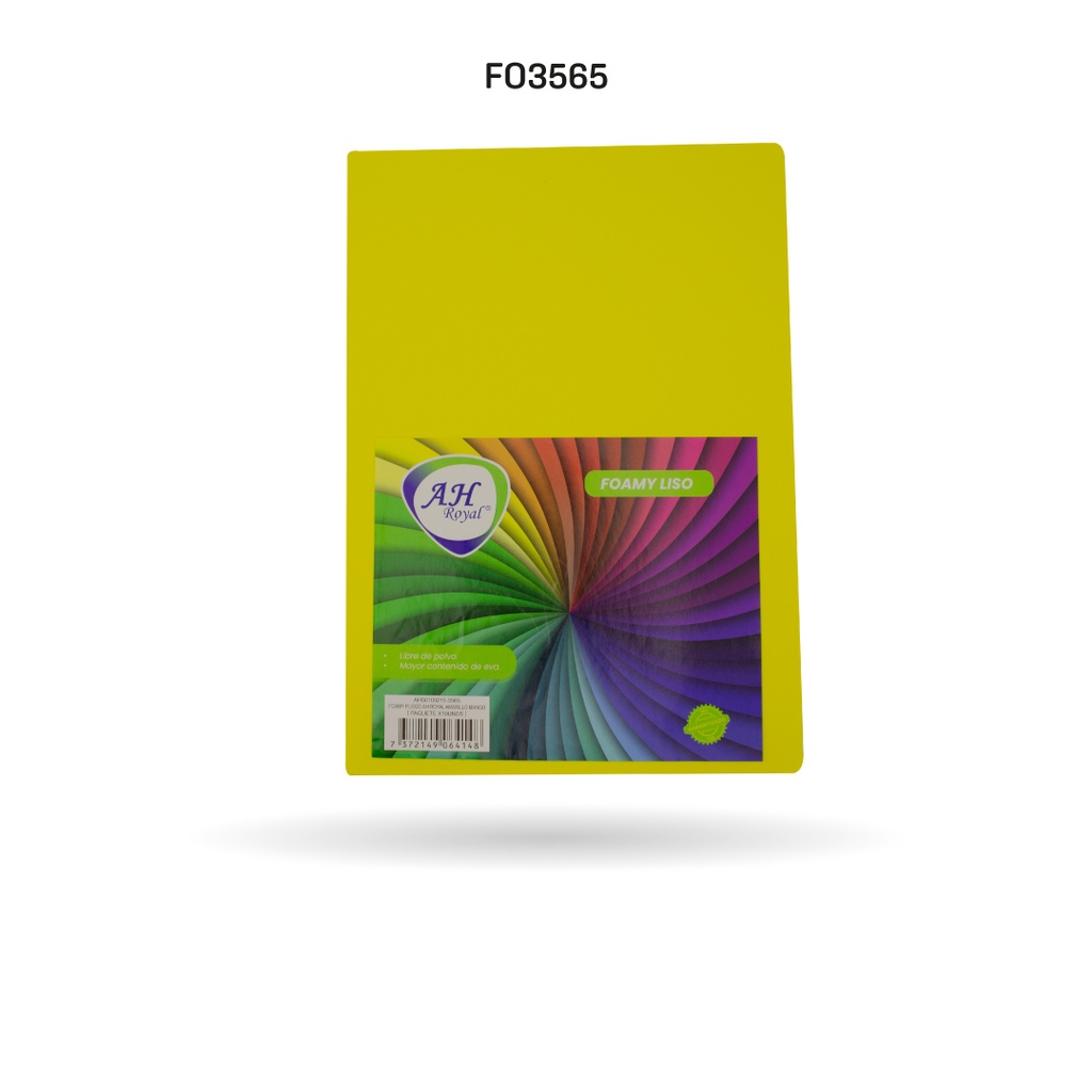 FOAMY PLIEGO AH ROYAL AMARILLO MANGO AH X 10 UNDS [AH50100215-3565-AH50100215-PAC40237]