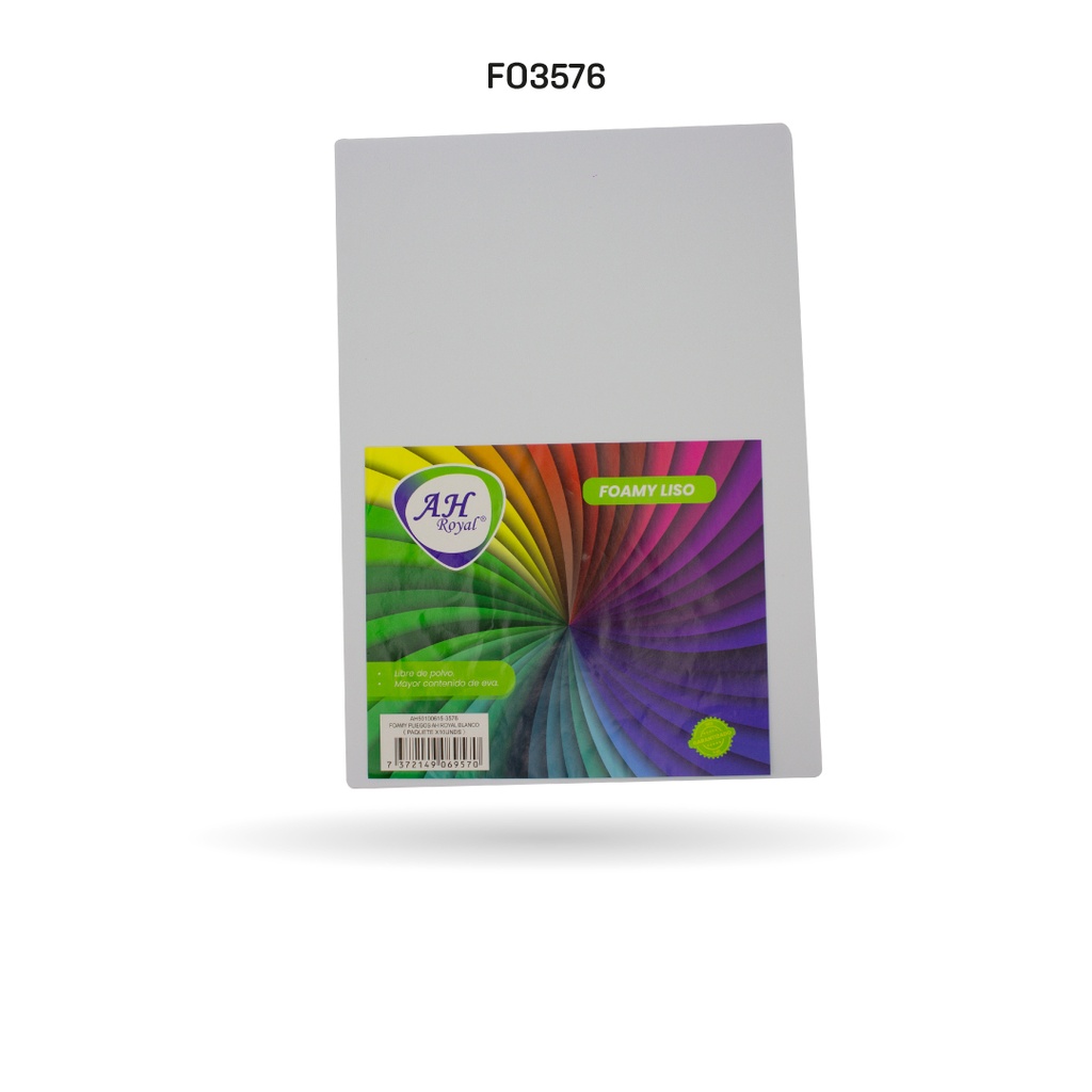 FOAMY PLIEGO AH ROYAL BLANCO X 10 UNDS [AH50100615-3576-AH50100615-PAC40248-3576]