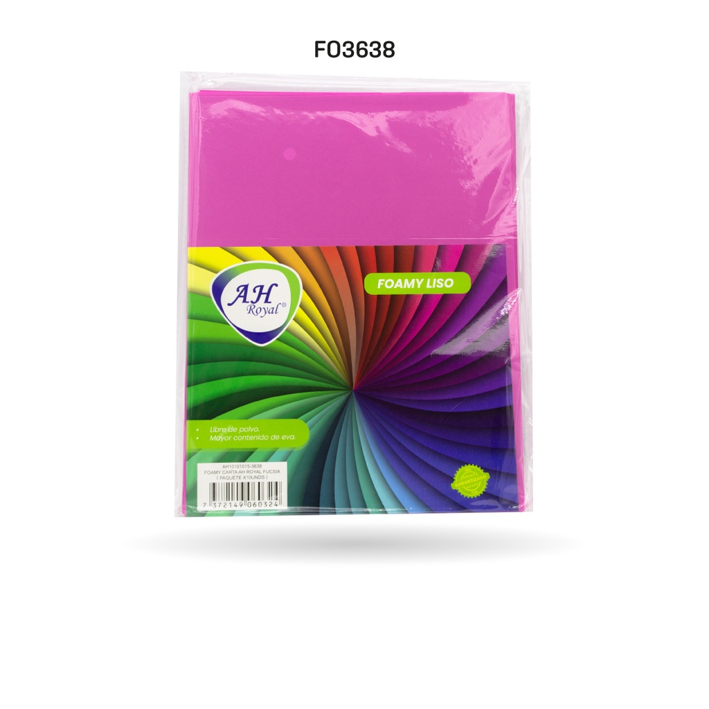 FOAMY CARTA AH ROYAL FUCSIA X 10 UNDS [AH10101015-PAC40275-3638]