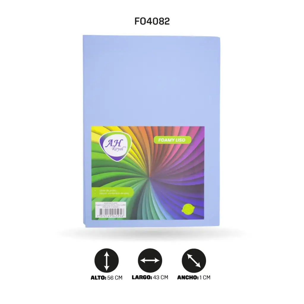 FOAMY 4 CARTA AH ROYAL AZUL CLARO X 10 UNDS [AH28100415-4082-AH28100415-PAC40263-4082]