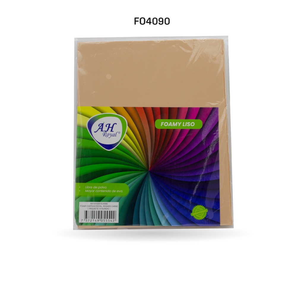 FOAMY CARTA AHROYAL ROSADO CARNE X 10 UNDS [AH10102515-4090-AH10102515-PAC40278-4090]