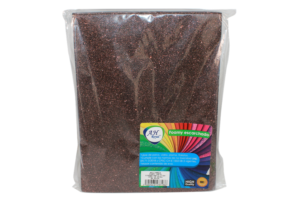 FOAMY CARTA AH ROYAL ESCARCHADO CAFE X 10 UNDS [AH11100515-4117-PAC40291-4117]