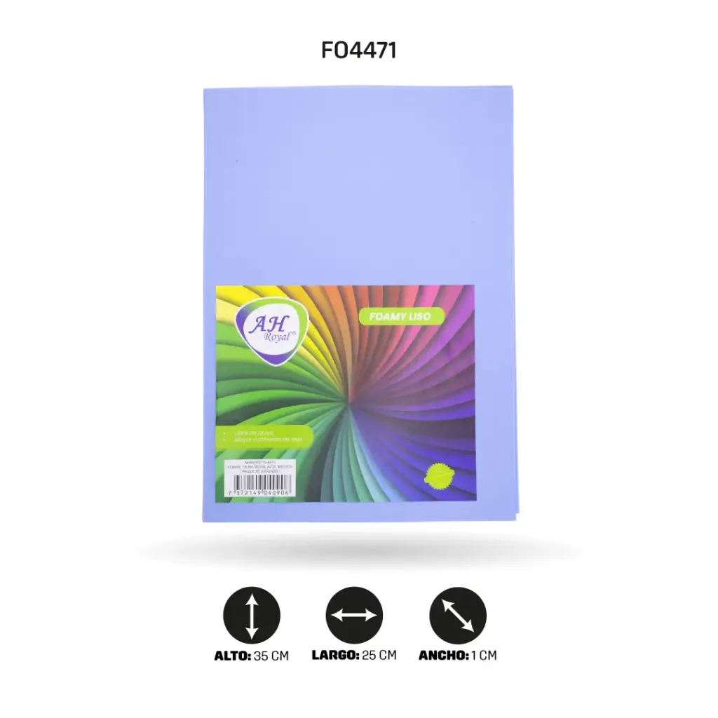 FOAMY 1/8 AH ROYAL AZUL MEDICO X 10 UNDS [AH80103715-4471-AH80103715]
