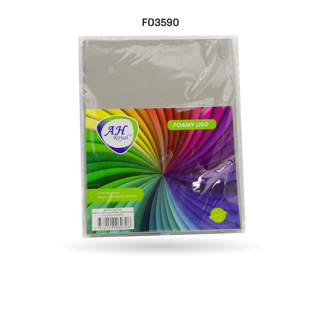 FOAMY 1/8 AH ROYAL GRIS CLARO X 10 UNDS [AH80103315-4482-AH80103315]
