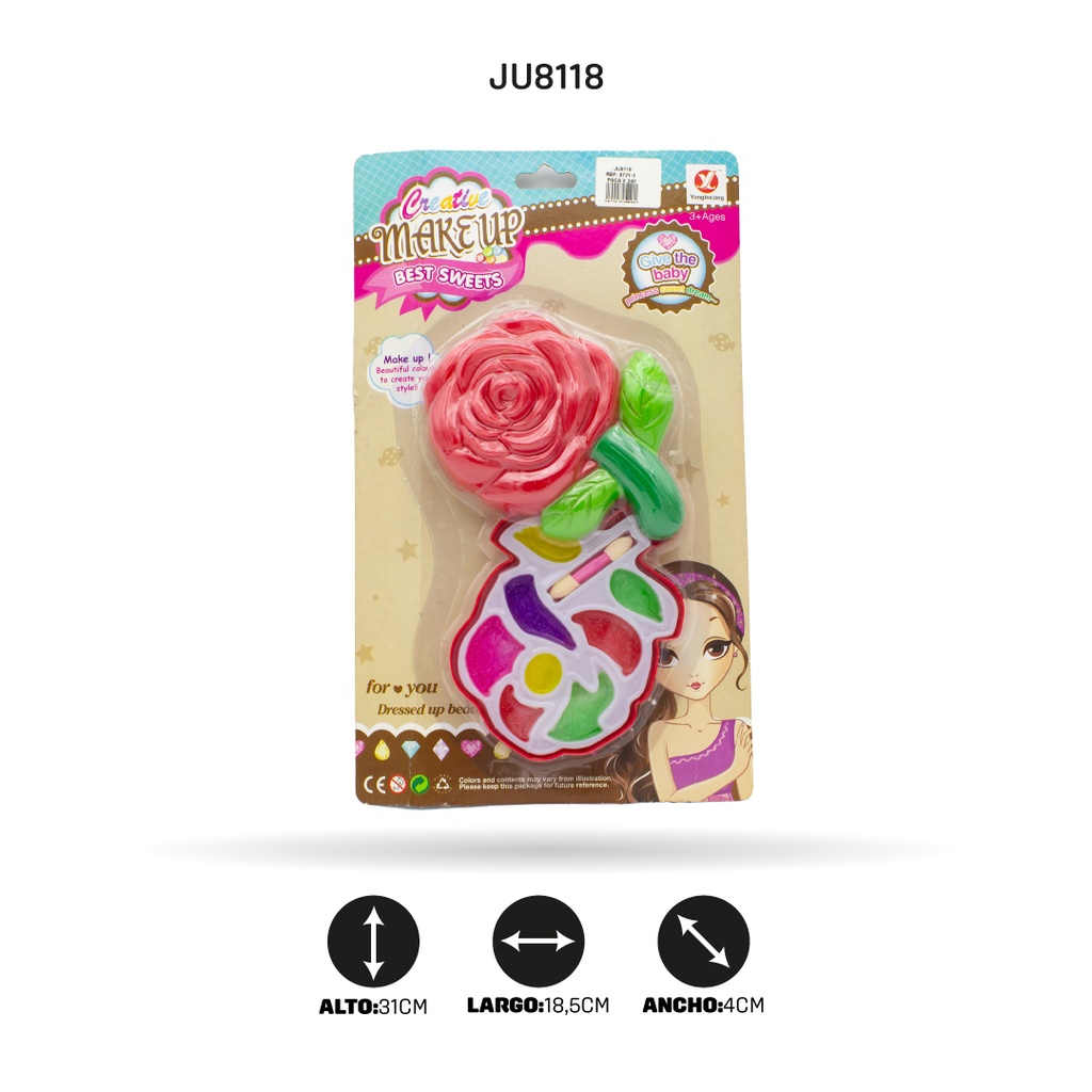 MAQUILLAJE ENCARTONADO FIGURA ROSA [D8721-3  YS0205106]