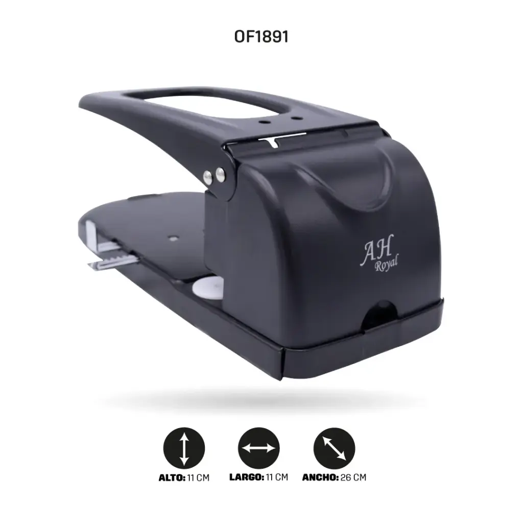 PERFORADORA AH ROYAL INDUSTRIAL PÁRA 100 HOJAS 2 HUECOS [PAC90641-1891]