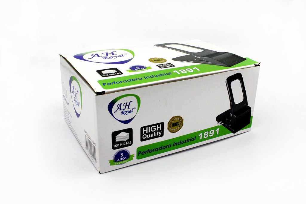 PERFORADORA AH ROYAL INDUSTRIAL PÁRA 100 HOJAS 2 HUECOS [PAC90641-1891]