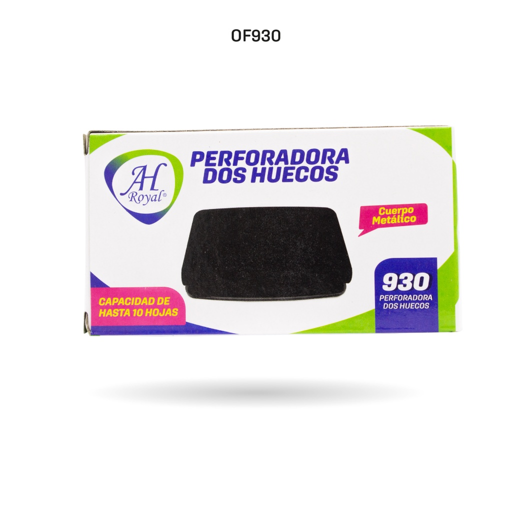 PERFORADORA AH ROYAL 2 HUECOS PARA 10 Hojas [PAC40011-930-PAC3240]