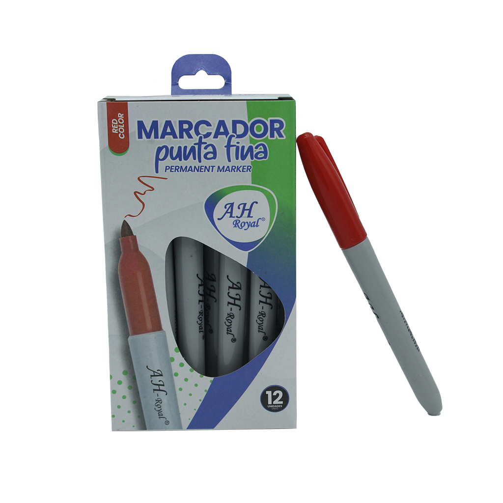 MARCADOR AH ROYAL ROJO TIPO SHARPIE [PAC90016-117]