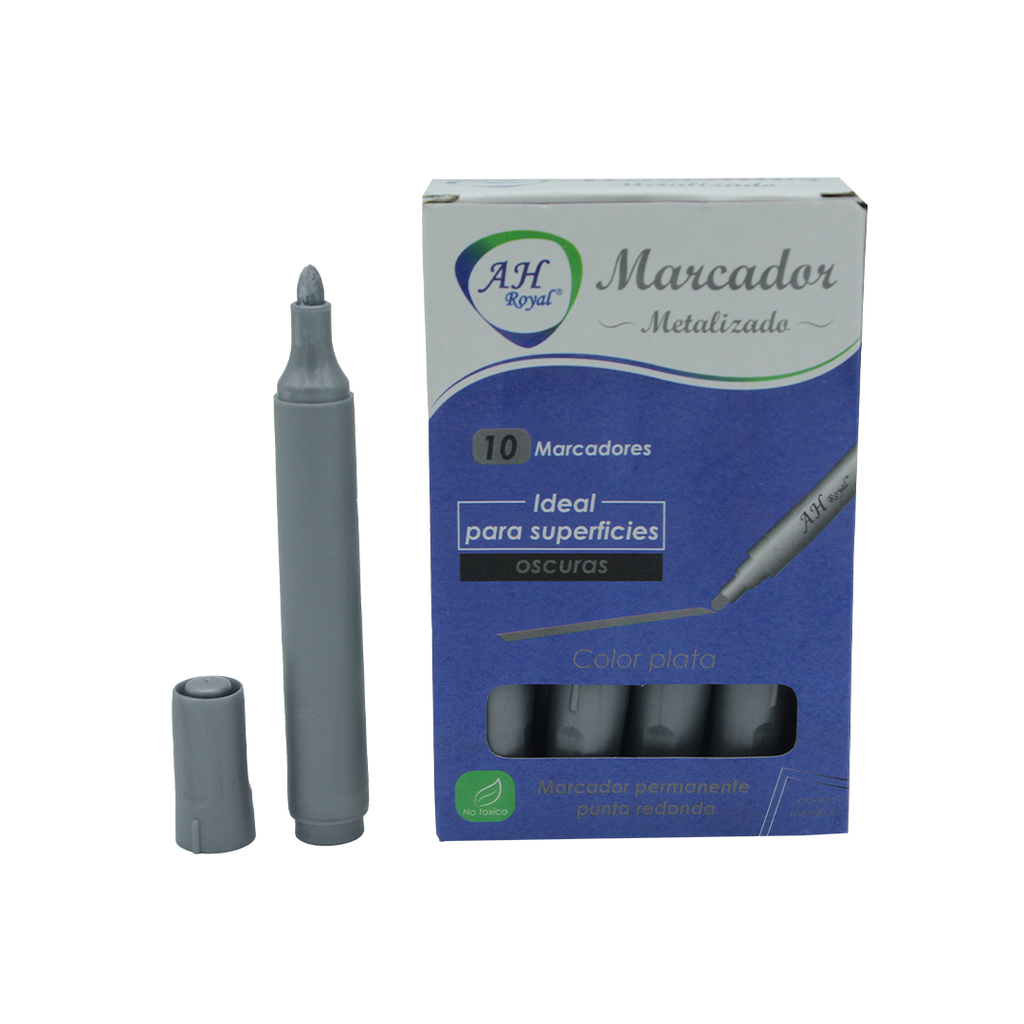 MARCADOR AH ROYAL PLATEADO METALICO GRUESO [PAC90023-1160]