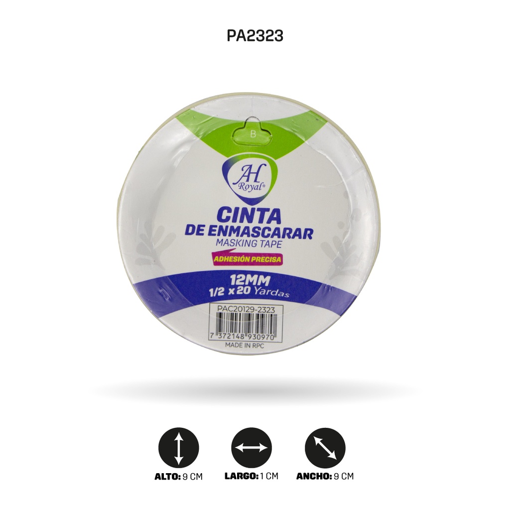 CINTA AH ROYAL ENMASCARAR 12mm 1/2" x 20yd [PAC20129-2323]