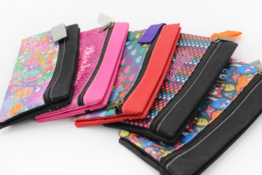 CARTUCHERA DOBLE CON TIRA NACIONAL ESTAMPADA []