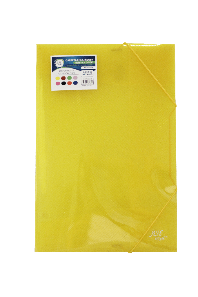 CARPETA AHROYAL OFICIO GANCHO Y RESORTE POLICOVER 48 micras [PAC70202-PAC5346]