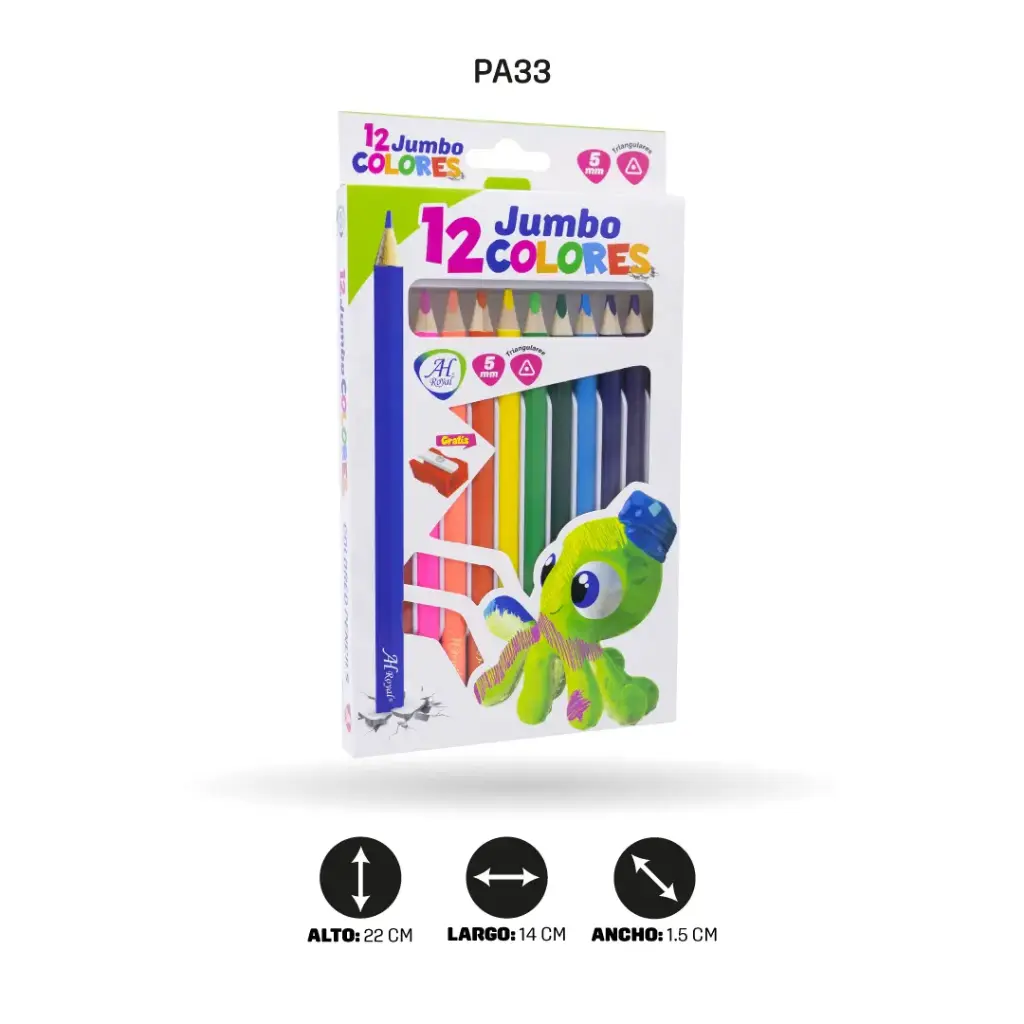 COLOR AH ROYAL JUMBO X12 PUNTA 5MM [PAC2502-33]