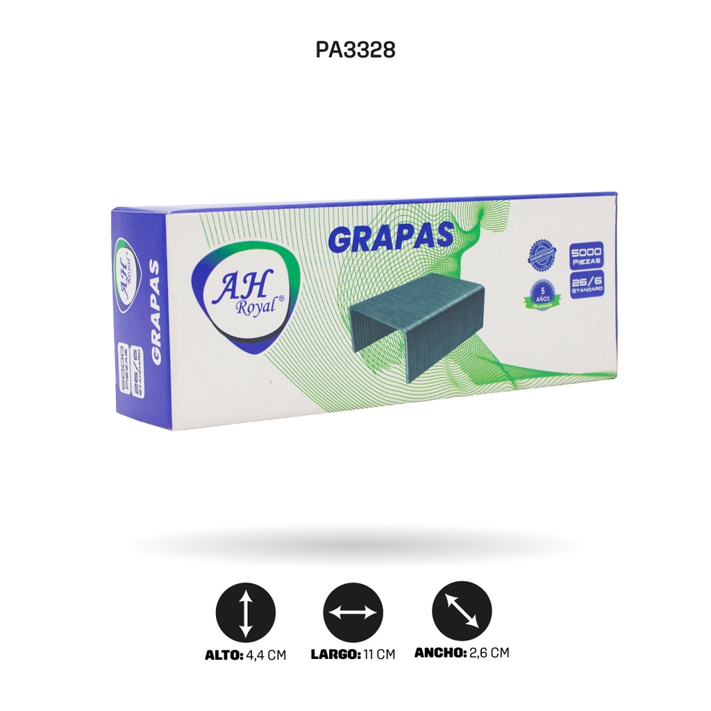 GANCHO COSEDORA AH ROYAL 26/6 X 5000 UND [PAC90034-3328-PAC60028]