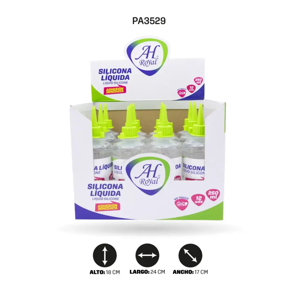 SILICONA AHROYAL LIQUIDA X 250 ML DISPLAY X12 [PAC50200-3529]