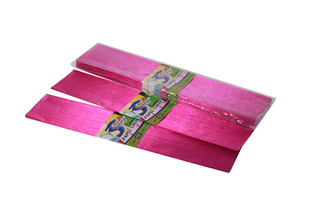 PAPEL CREPE METALIZADO FUCSIA X20 (6907888720645) [80-64]