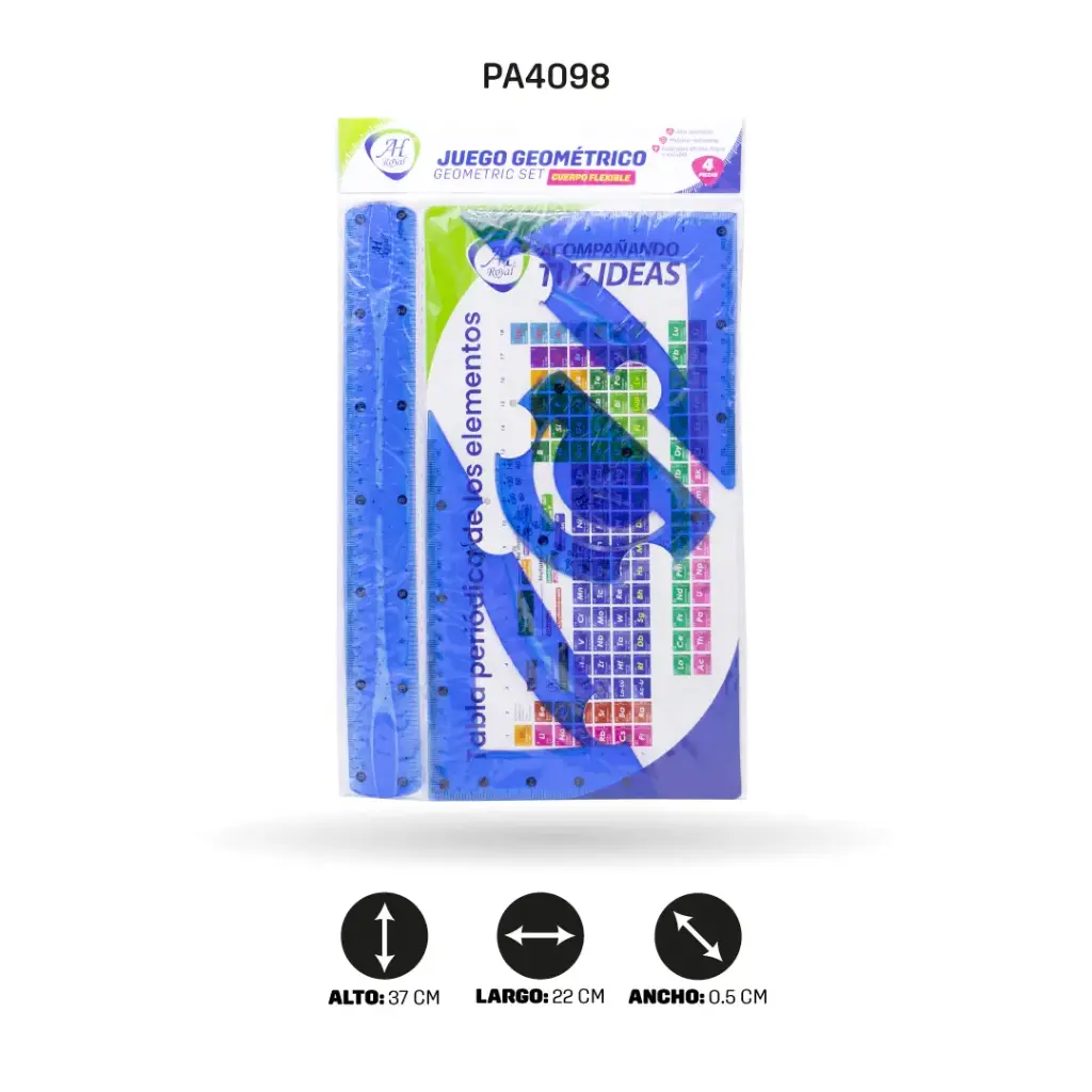 JUEGO GEOMÉTRICO AH ROYAL SILICONADO GRANDE  [PAC3267-4098]