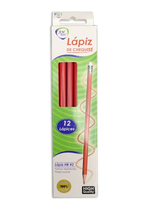 LAPIZ AH ROYAL ROJO ECOLOGICO CON BORRADOR X12UND [PAC70099-4130]