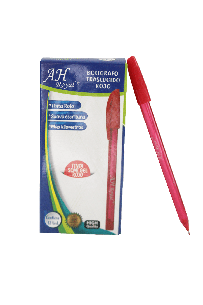 BOLIGRAFO AH ROYAL CRISTAL LINEA GEL ROJO [PAC70631-4190]
