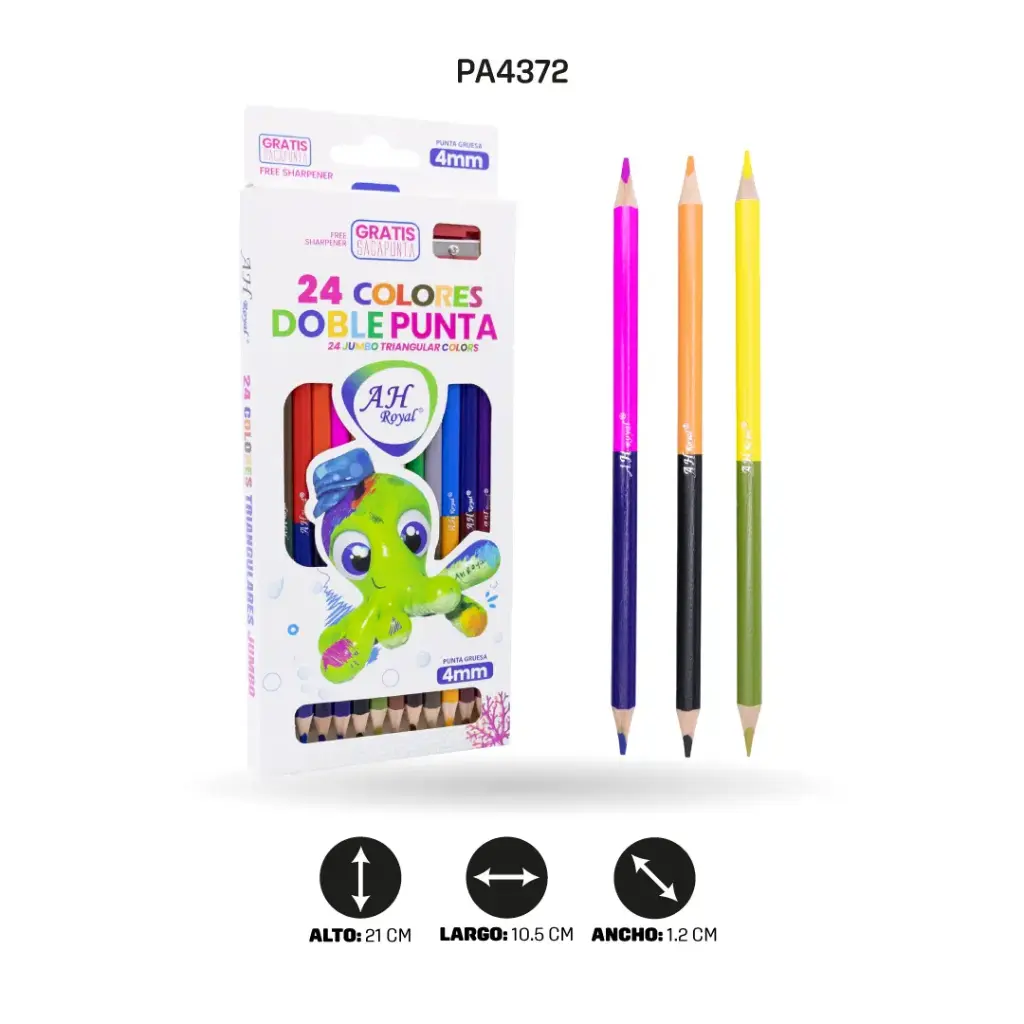 COLOR AH ROYAL DOBLE PUNTA 4MM TRIANGULAR [PAC2508-4372]