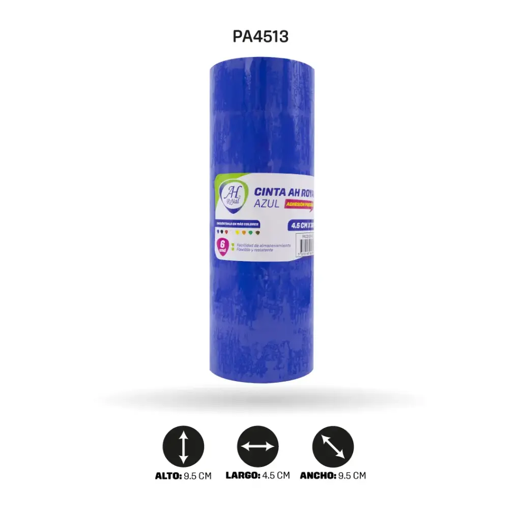 CINTA AH ROYAL AZUL 4.5 cm x 36 mts (SET X 6 UND) [PAC2120-4513-PAC2120]