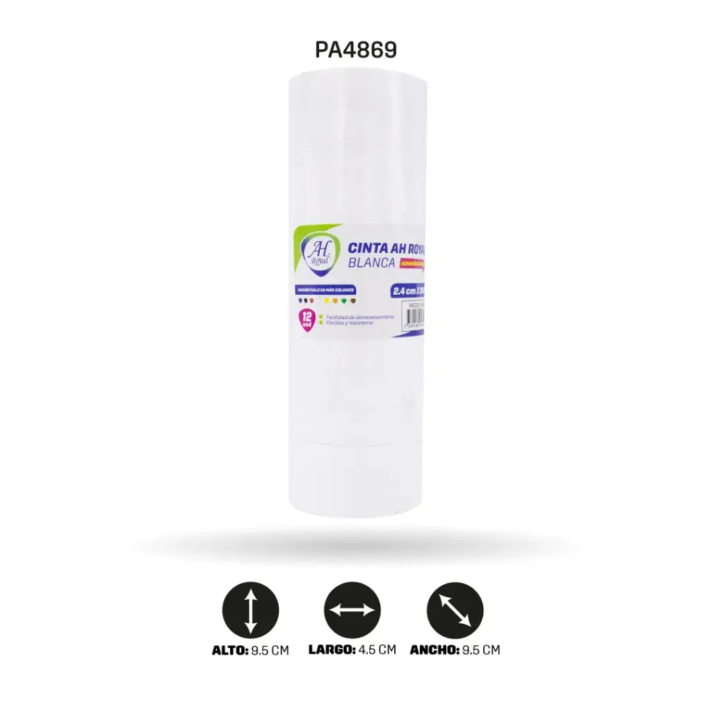 CINTA AH ROYAL BLANCA 2.4 cm x 36 mts (SET X 12 UND) [PAC2130-4869]