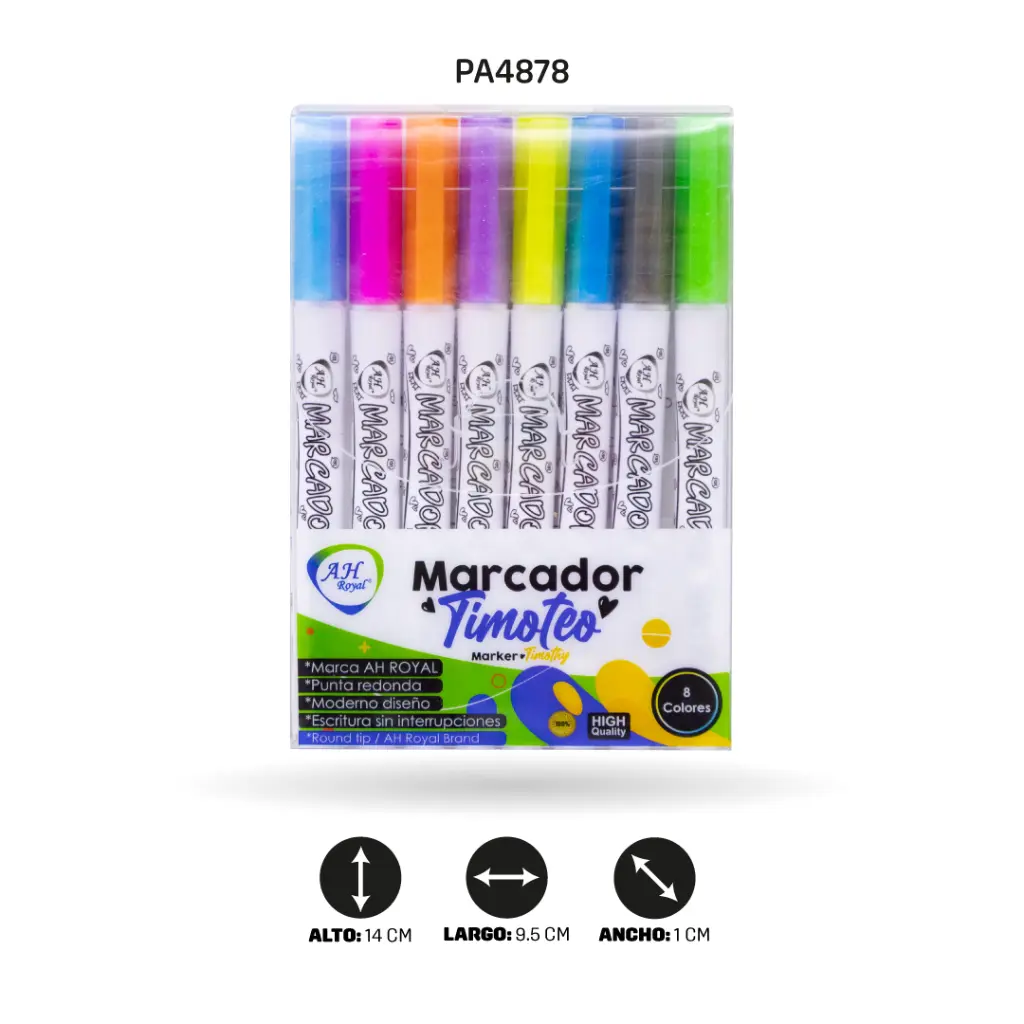 MARCADOR AH ROYAL TIMOTEO X 8 [PAC2029]