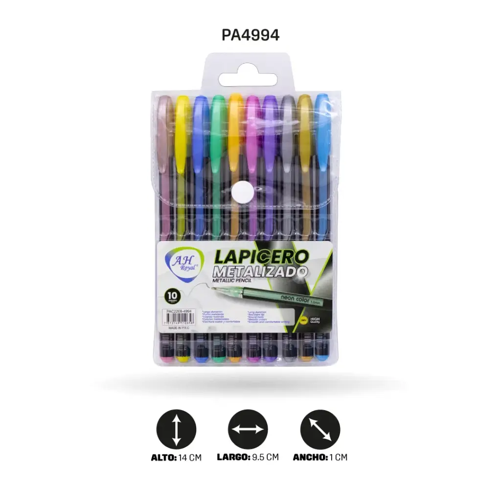BOLIGRÁFO AH ROYAL METALIZADO X10 [PAC2208]