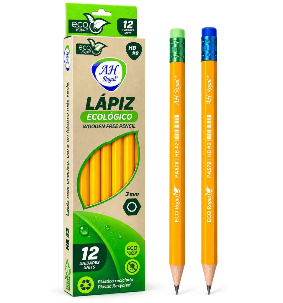 LAPIZ AH ROYAL ECOLOGICO AMARILLO HB2 X1 []