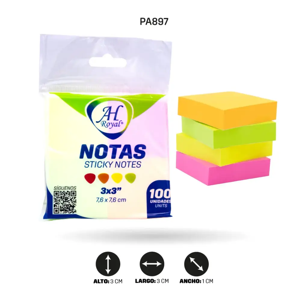 NOTAS AH ROYAL x 4 x 100 HOJAS  [PAC90423-897]
