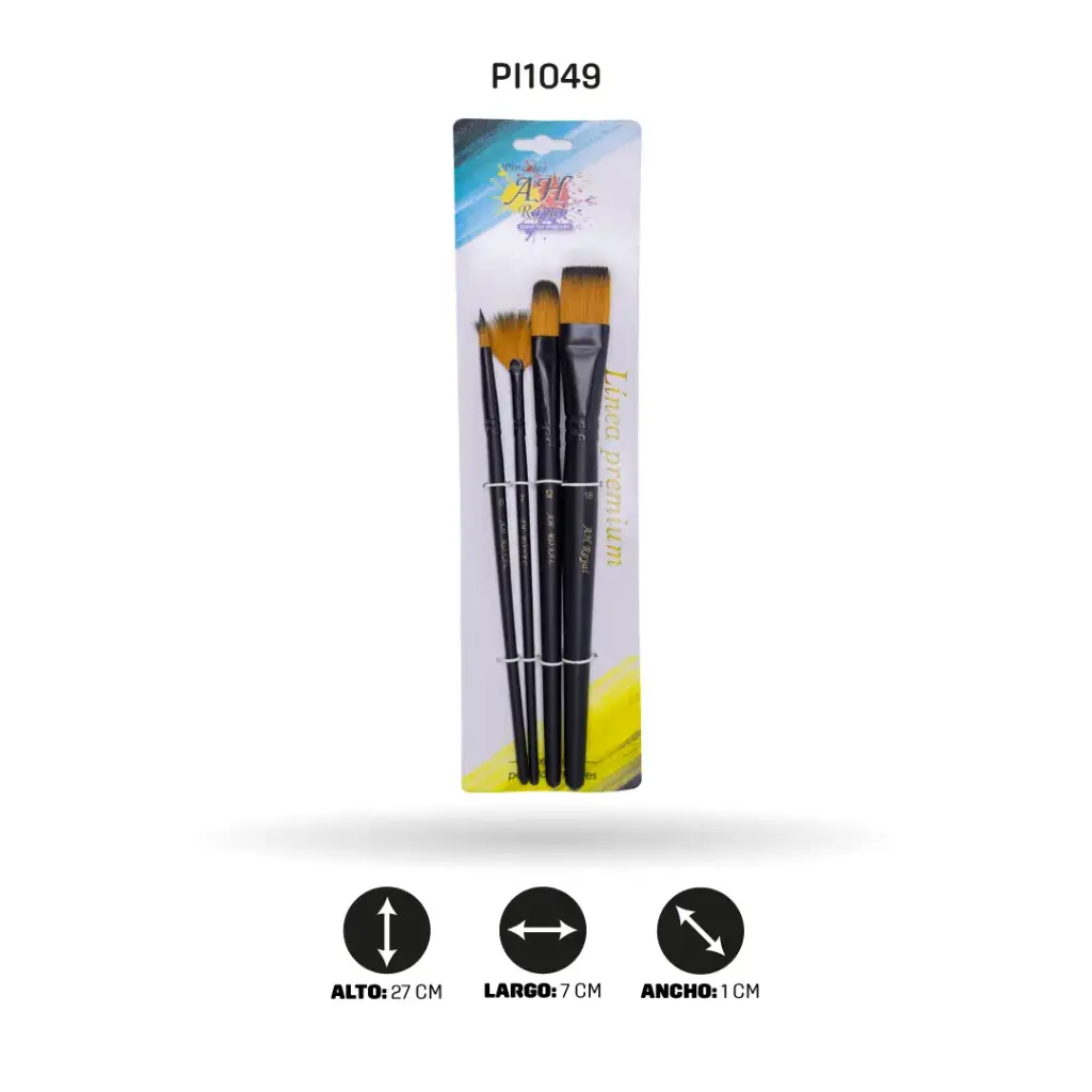 PINCEL AH ROYAL NEGRO PREMIUN SURTIDO X4 [PAC90358-1049]